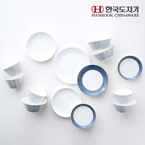 [HANKOOK CHINAWARE] 한국도자기 코지 블루 4인 홈세트 14p