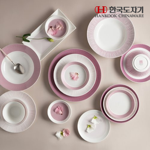 [HANKOOK CHINAWARE] 한국도자기 코지 핑크 4인 홈세트 21p