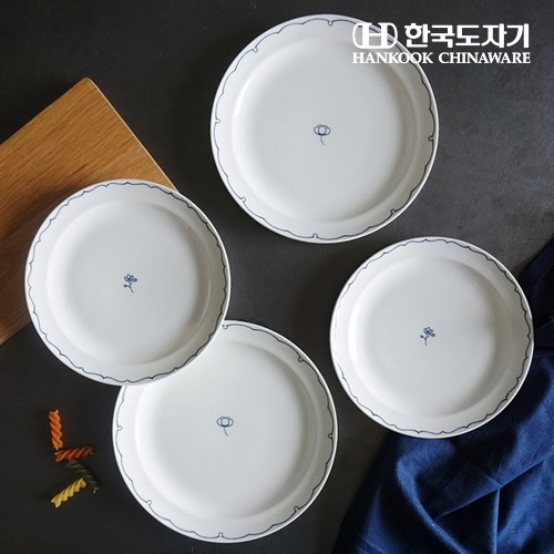 [HANKOOK CHINAWARE] 한국도자기 화 접시세트 4P